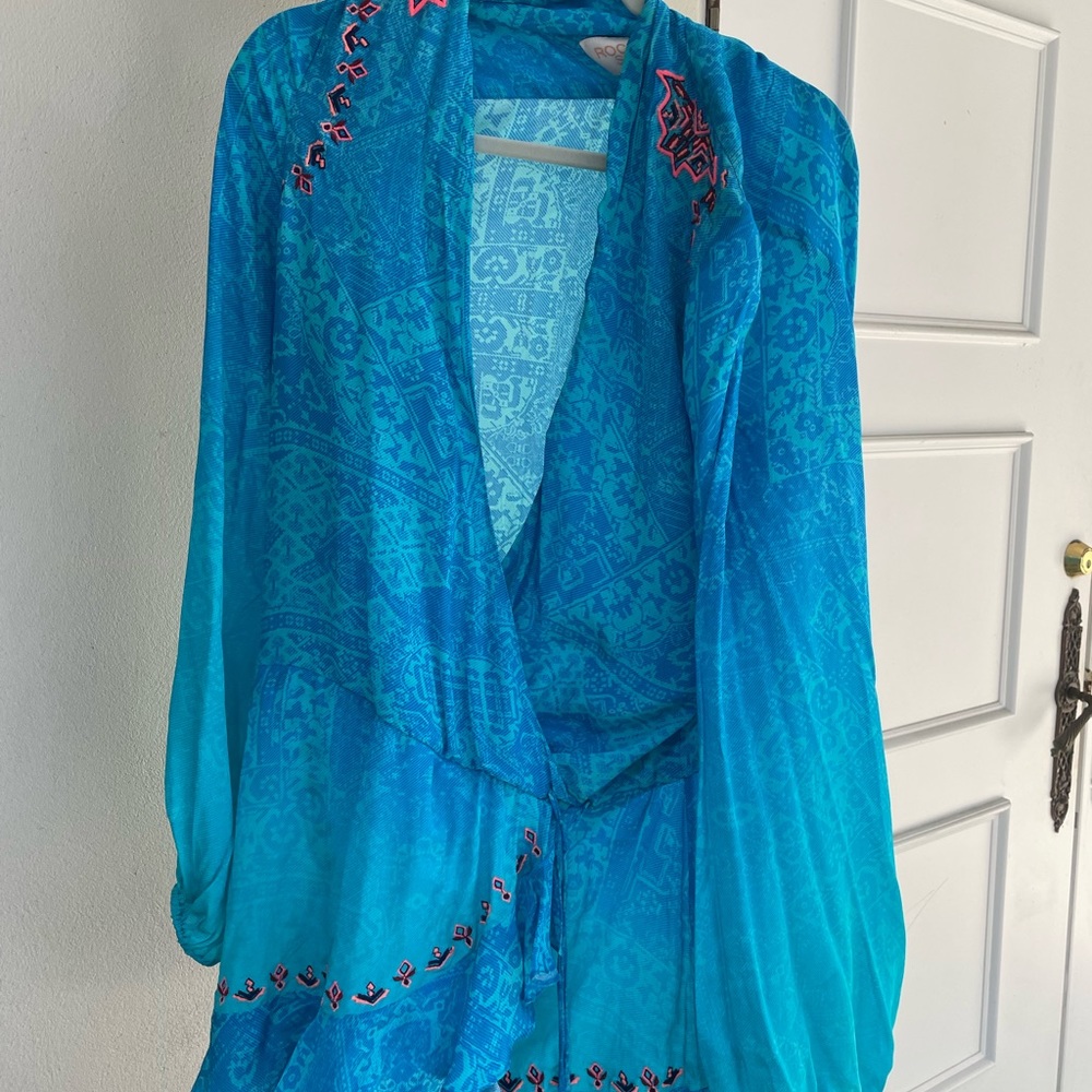Elegant Blue Long Sleeve Dress
